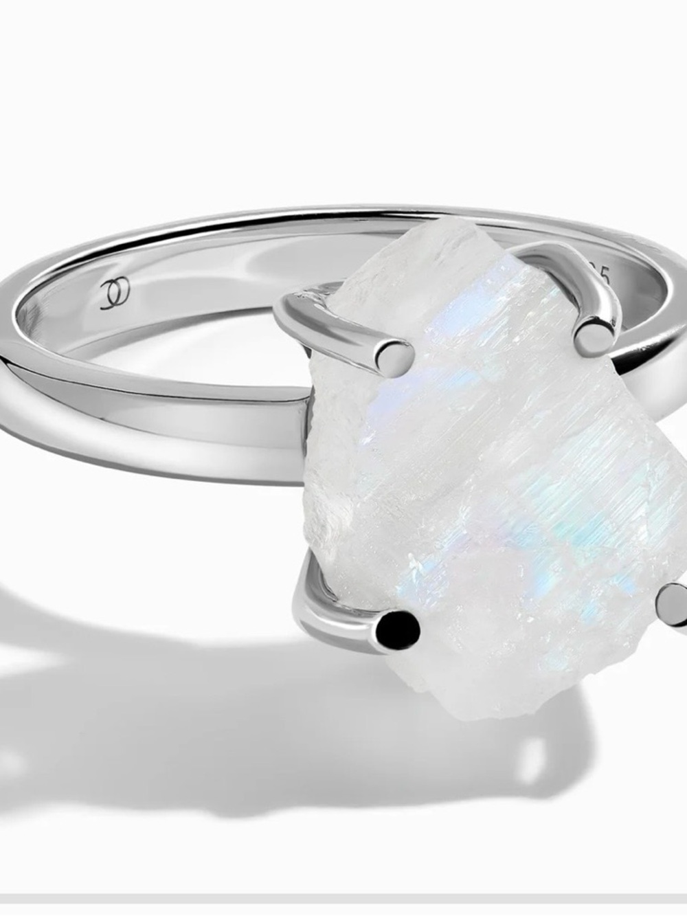 Moon Magic Raw Crystal Ring - Raw Crystal Moonstone NEW size 8